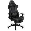 Optis Red Gaming Desk with Cup Holder/Headphone Hook & Gray Reclining Gaming Chair with Footrest