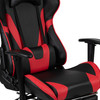Black Gaming Desk and Red/Black Footrest Reclining Gaming Chair Set with Cup Holder, Headphone Hook, & Monitor/Smartphone Stand