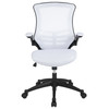 Kelista Mid-Back White Mesh Swivel Ergonomic Task Office Chair with Flip-Up Arms