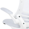 Kelista Mid-Back White Mesh Swivel Ergonomic Task Office Chair with White Frame and Flip-Up Arms