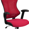 Kale High Back Designer Burgundy Mesh Executive Swivel Ergonomic Office Chair with Adjustable Arms