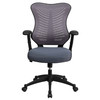 Kale High Back Designer Gray Mesh Executive Swivel Ergonomic Office Chair with Adjustable Arms