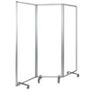 Raisley Transparent Acrylic Mobile Partition with Lockable Casters, 72"H x 24"L (3 Sections Included)