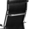 Hansel High Back Black LeatherSoft Contemporary Ribbed Executive Swivel Office Chair