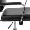 Hansel Mid-Back Black LeatherSoft Contemporary Panel Executive Swivel Office Chair