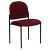 Tania Comfort Burgundy Fabric Stackable Steel Side Reception Chair