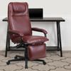 Robert High Back Burgundy LeatherSoft Executive Reclining Ergonomic Swivel Office Chair with Arms