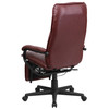 Robert High Back Burgundy LeatherSoft Executive Reclining Ergonomic Swivel Office Chair with Arms