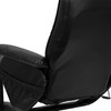 Hall Massaging Heat Controlled Adjustable Recliner and Ottoman with Wrapped Base in Black LeatherSoft