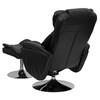 Wills Transitional Multi-Position Recliner and Ottoman with Chrome Base in Black LeatherSoft