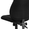 Brandy Mid-Back Black Fabric Multifunction Swivel Ergonomic Task Office Chair