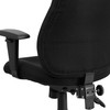 Brandy Mid-Back Black Fabric Multifunction Swivel Ergonomic Task Office Chair with Adjustable Arms