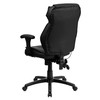 Hansel High Back Black LeatherSoft Multifunction Executive Swivel Ergonomic Office Chair with Lumbar Support Knob with Arms