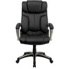 Hansel High Back Folding Black LeatherSoft Executive Swivel Office Chair with Arms