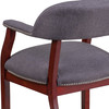 Diamond Gray Fabric Luxurious Conference Chair with Accent Nail Trim