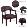 Diamond Burgundy LeatherSoft Conference Chair with Accent Nail Trim