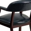 Diamond Navy Vinyl Luxurious Conference Chair with Accent Nail Trim