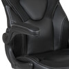 X10 Gaming Chair Racing Office Ergonomic Computer PC Adjustable Swivel Chair with Flip-up Arms, Black LeatherSoft