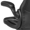 X10 Gaming Chair Racing Office Ergonomic Computer PC Adjustable Swivel Chair with Flip-up Arms, Black LeatherSoft