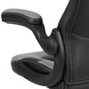 X10 Gaming Chair Racing Office Ergonomic Computer PC Adjustable Swivel Chair with Flip-up Arms, Gray/Black LeatherSoft