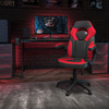 X10 Gaming Chair Racing Office Ergonomic Computer PC Adjustable Swivel Chair with Flip-up Arms, Red/Black LeatherSoft