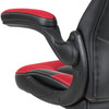 X10 Gaming Chair Racing Office Ergonomic Computer PC Adjustable Swivel Chair with Flip-up Arms, Red/Black LeatherSoft