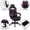 X40 Gaming Chair Racing Ergonomic Computer Chair with Fully Reclining Back/Arms, Slide-Out Footrest, Massaging Lumbar - Black/Purple