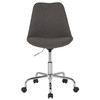 Aurora Series Mid-Back Dark Gray Fabric Task Office Chair with Pneumatic Lift and Chrome Base