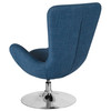 Egg Series Blue Fabric Side Reception Chair