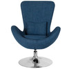 Egg Series Blue Fabric Side Reception Chair