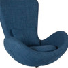 Egg Series Blue Fabric Side Reception Chair