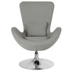 Egg Series Light Gray Fabric Side Reception Chair