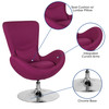 Egg Series Magenta Fabric Side Reception Chair