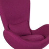 Egg Series Magenta Fabric Side Reception Chair