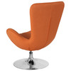 Egg Series Orange Fabric Side Reception Chair