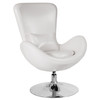 Egg Series White LeatherSoft Side Reception Chair