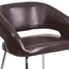 Fusion Series Contemporary Brown LeatherSoft Side Reception Chair