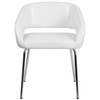 Fusion Series Contemporary White LeatherSoft Side Reception Chair