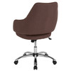 Madrid Home and Office Upholstered Mid-Back Chair in Brown Fabric