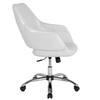 Madrid Home and Office Upholstered Mid-Back Chair in White LeatherSoft