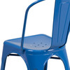 Perry Commercial Grade Blue Metal Indoor-Outdoor Stackable Chair