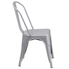 Perry Commercial Grade Silver Metal Indoor-Outdoor Stackable Chair