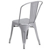 Perry Commercial Grade Silver Metal Indoor-Outdoor Stackable Chair