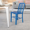 Gael Commercial Grade Blue Metal Indoor-Outdoor Chair