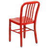 Gael Commercial Grade Red Metal Indoor-Outdoor Chair