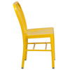 Gael Commercial Grade Yellow Metal Indoor-Outdoor Chair