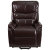 HERCULES Series Brown LeatherSoft Remote Powered Lift Recliner for Elderly