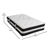 Capri Comfortable Sleep 12 Inch CertiPUR-US Certified Hybrid Pocket Spring Mattress, Twin Mattress in a Box