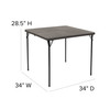 Dunham 2.83-Foot Square Bi-Fold Dark Gray Plastic Folding Table with Carrying Handle