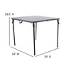 Dunham 2.83-Foot Square Bi-Fold Gray Plastic Folding Table with Carrying Handle